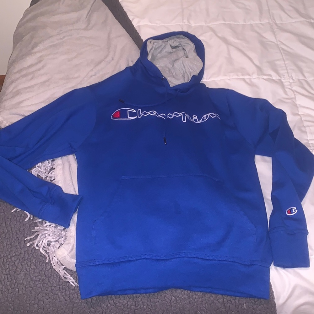 Blue champion hoodie